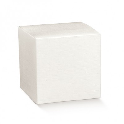 Scatole cartoncino bianco fibra pieghevole mm.100x100x160 - Pz.10
