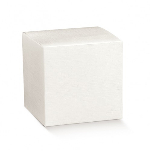 Scatole cartoncino bianco fibra pieghevole mm.100x100x160 - Pz.10