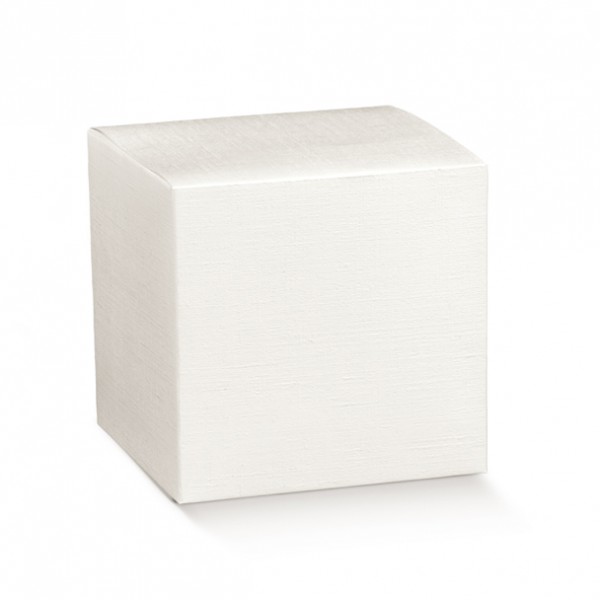Scatole cartoncino bianco fibra pieghevole mm.80x80x150 - Pz.10