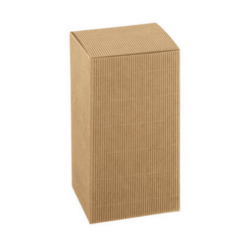Scatole quadrate cartoncino onda avana pieghevoli mm.140x140x140 - Pz.10