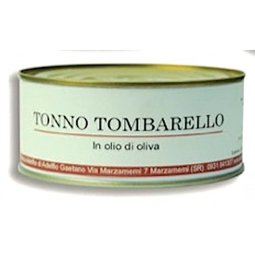 Tonno Tombarello in olio di oliva lattina 300 gr. 