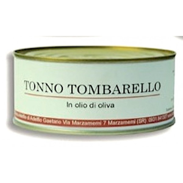 Tonno Tombarello in olio di oliva lattina 300 gr. 