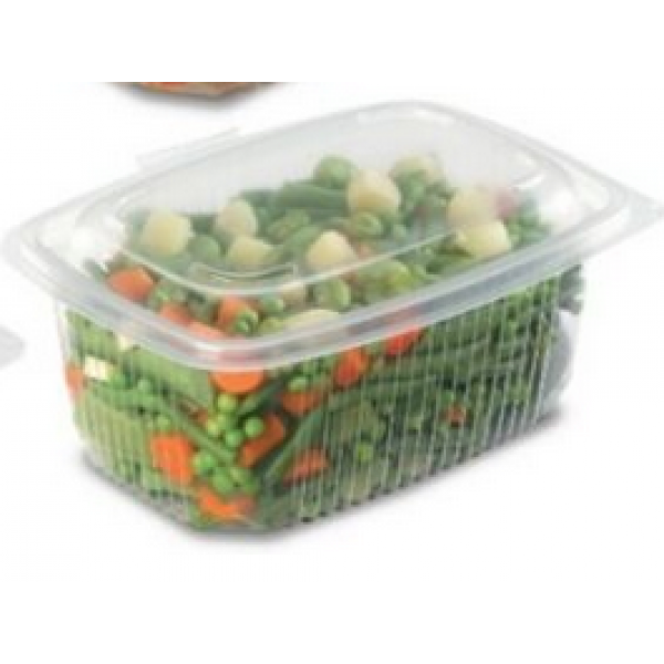 Vaschette trasparenti con coperchio per alimenti 1200 CC mm.190x185x69 - Pz.50 