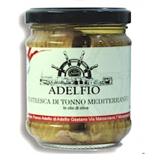 Ventresca di tonno del Mediterraneo in olio d'oliva barattolo 200 gr. 