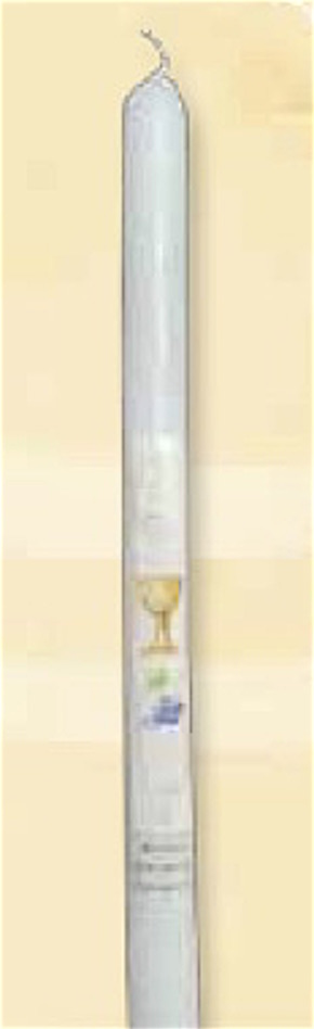 Prima comunione Candela decorata diametro cm.1,5 altezza cm.28