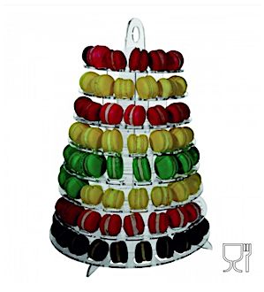 Macarons Displayständer aus Klarsicht Plexiglas mit 8 Regal 130 Macarons cm.41,5x41,5x52