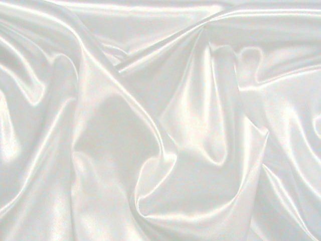 Satin-Weiß 100% Polyester - Höhe 150 cm - 190 gr./mt. - 1 Laufmeter