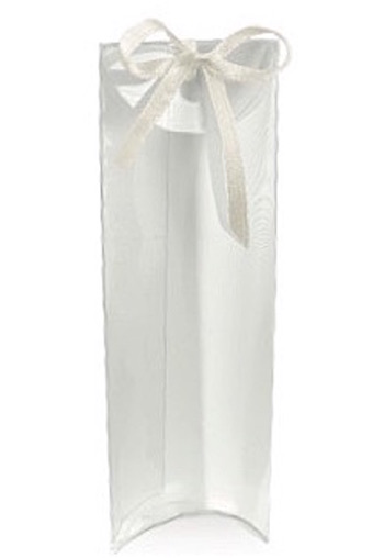 Transparent Tasche-Box mit Bandloch mm. 35x105x20 - 10 Stck