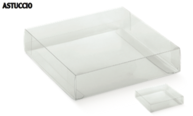 Transparent folding boxes with lateral opening mm.70x70x20 - 10 Pcs
