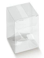 Klarsicht PVC schmuckkasten - Öffnung von oben - mm.100x100x190 - 10 Stck.