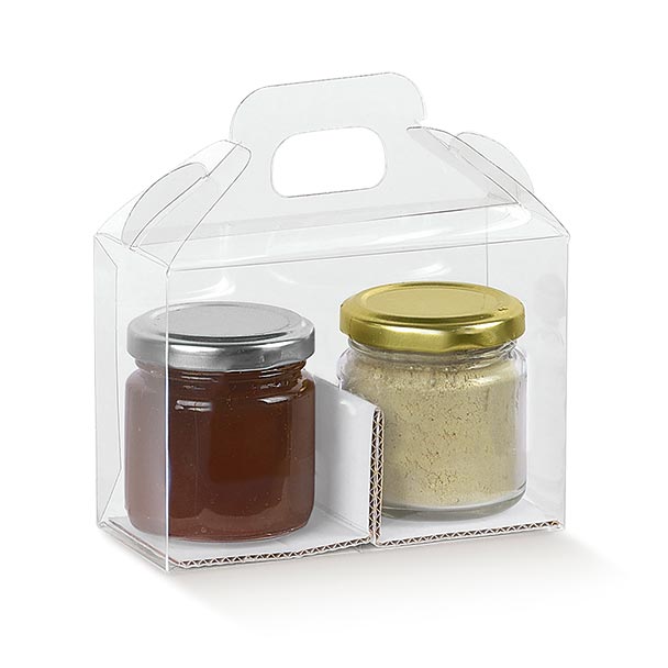 White dividers for clear jars holder box mm.180x90 - 10 Pcs. 2