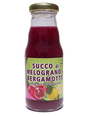 Saft aus reinem Bergamot 70% mit Granatapfelsaft 30% - 200 ml.
