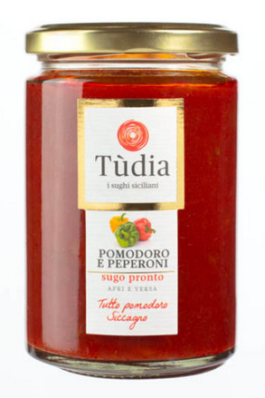 Fertig Sicilian Sauce mit Tomaten und Paprika, nicht scharf - 350 gr.