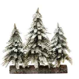 Weihnachtsbaum 35 cm mit Schnee bedeckt mit Basis