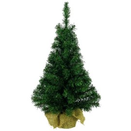 Albero natalizio verde con base juta cm.60