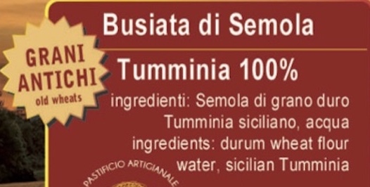 Tumminia durum wheat semolina busiate - 100% ancient Sicilian grains - 20 packs of 500 gr. 2
