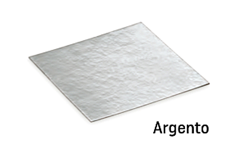 FLACHBODEN aus glänzendem Silber mm.90x90 - 10 Stck.