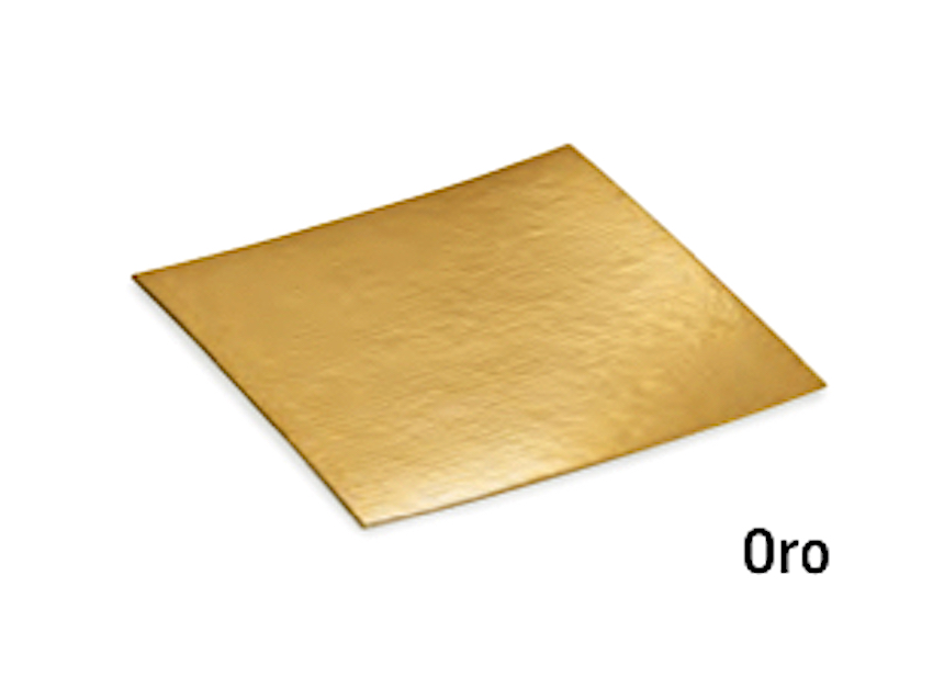 FLACHBODEN aus glänzendem Gold mm.90x90 - 10 Stck.