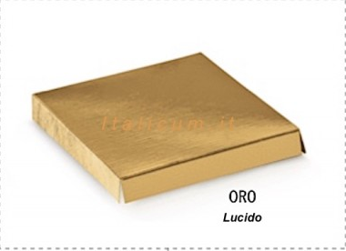 Fondo rialzato ORO LUCIDO per scatole trasparenti mm.60x60 - Pz.10
