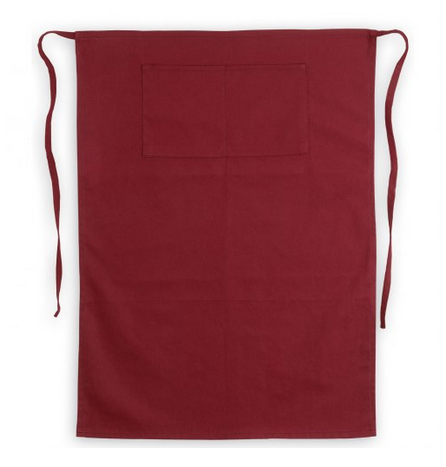 Grembiule da bar bordeaux lungo cm.90x65 con tasca frontale