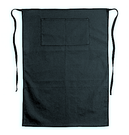 Grembiule bar nero lungo cm.90x65 con tasca frontale