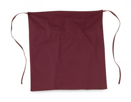 Grembiule da bar bordeaux vita medio cm.75x60 con tasca frontale