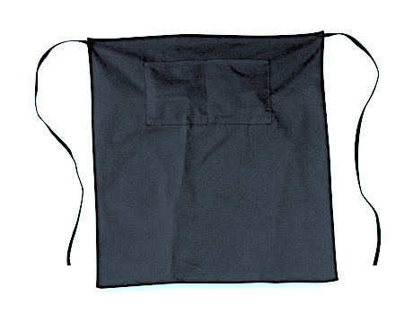 Grembiule bar nero vita medio cm.75x60 con tasca frontale