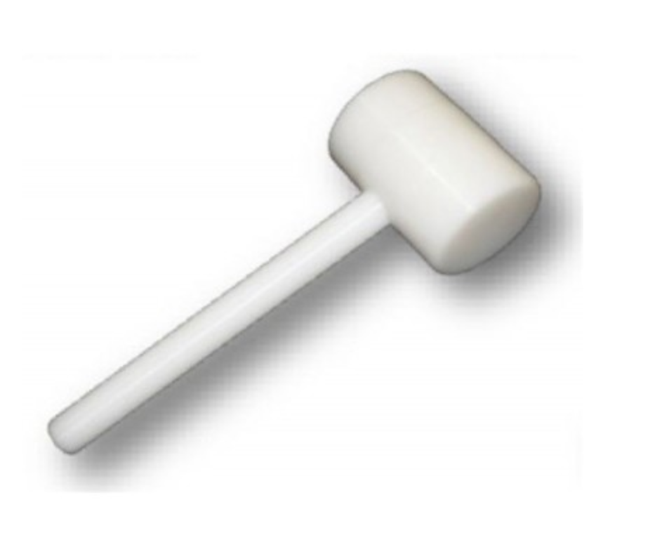 White polyethylene food hammer 5 cm head
