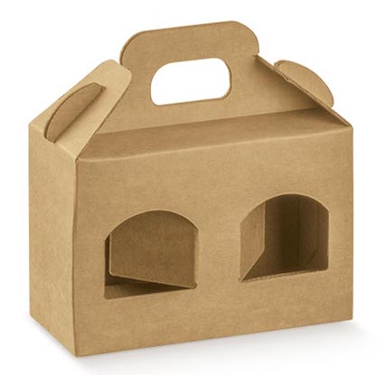 Jar boxes 2 places 250 gr. Havana colored 130x60x90 mm 10 Pcs.