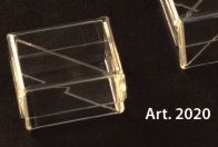 PLEXIGLASS SQUARE candy box with lid and dividers - 6 Pcs. - mm. 60x60x30