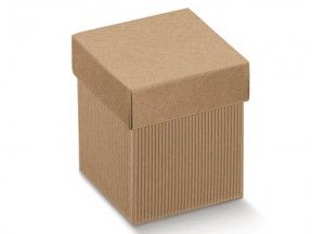 Kleine Geschenkboxen mit Boden und Deckel aus wellpappe karton mm.50x50x50 - 50 Stck. 10% Rabatt