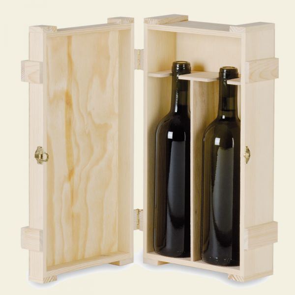 2 FLASCHEN HOLZKISTE - CLASSICA - 4 Stck.