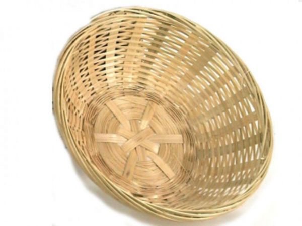 Wooden circle basket cm.20 h.6- 5 Pcs.