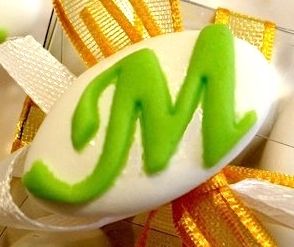 Dekoriert italienische Schokolade Konfetti Gastgeschenk mit erste Buchstabe des Namens - KOMPLETTE