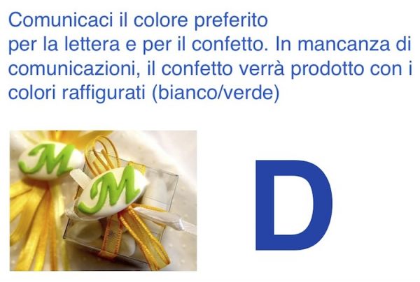 Dekoriert italienische Chocolate Konfetti Gastgeschenk mit erste Buchstabe des Namens - D - LETTER