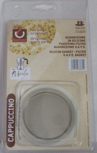 Ersatzteile für Cappuccino-Maschine "Miss Combi Duo" 1 Filter + 3 Silikondichtungen