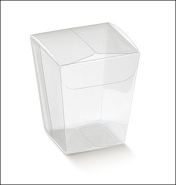 Transparent PVC schmuckkasten Bicchierino - Öffnung von oben - mm. 33x33x50 - 10 Stck.