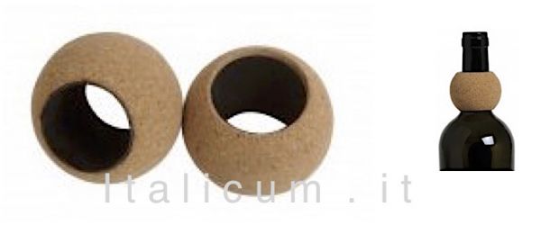 Salvagoccia sughero set 2 pezzi cm.4x6