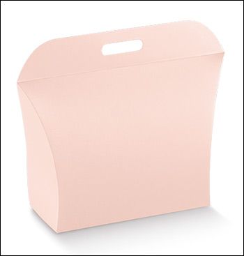 Farbige boxen "Borsetta" rosafarbene Satin mm.80x25x80 - 10 Stck.