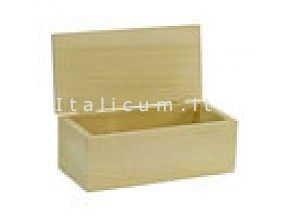 Balsa wooden rectangular box with cover cm.9,5x4,2 h.3,5