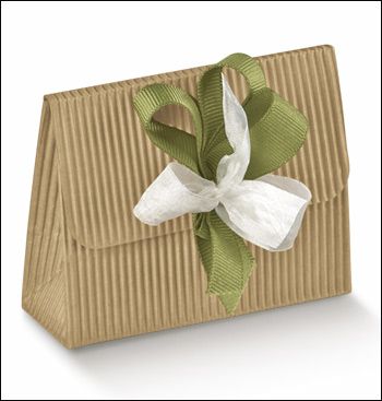 Kleine Geschenkboxen Pochette mit Löchern aus wellpappe karton mm.85x30x65 - 50 Stck. 10% Rabatt