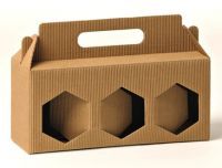 JARS HOLDER cardboard boxes 3 places for 500 gr. jars - mm.245X80X125 - 20 Pcs.