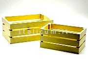 Balsa wooden SET 2 boxes, strong and lightweight cm.20,7x12,7 h.10,3 / cm.25,5x16 h.11,2