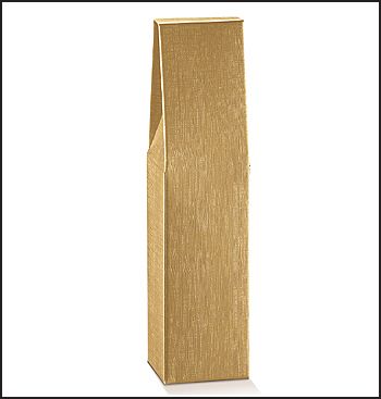 BOTTLE HOLDER for 1 bottle in colored cardboard GOLD mm.90x90x370 - 10 Pcs.