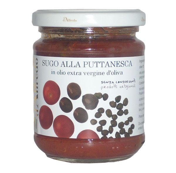 Sugo pronto per pasta alla Puttanesca - Prodotti tipici siciliani - gr.180