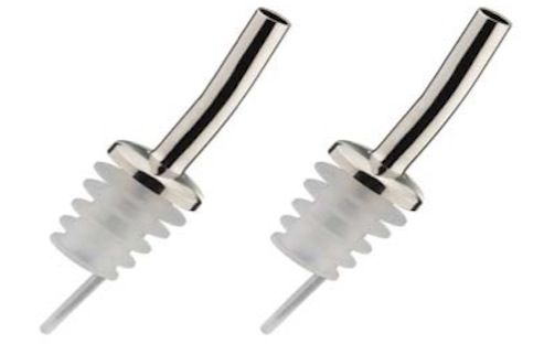 SET 2 TAPPI VERSATORI PER OLIO E ACETO IN ACCIAIO INOX E SILICONE - Pz.200 (Tot. 400 Tappi)