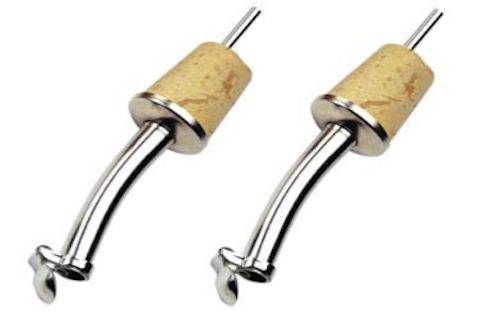 SET OF 2 OIL CAPS IN SILVER PLATED BRASS AND CORK WITH LIDS - Pack of 200 Set (400 Caps)