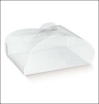 BAKERY CLEAR BOXES TORTINA mm.185x60x80 - 25 pcs.
