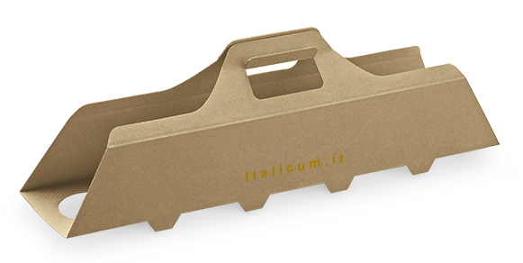 Take-away-Behälter für 5 trinken Gläser mit Griff mm.535x120x90 - 50 Stck.