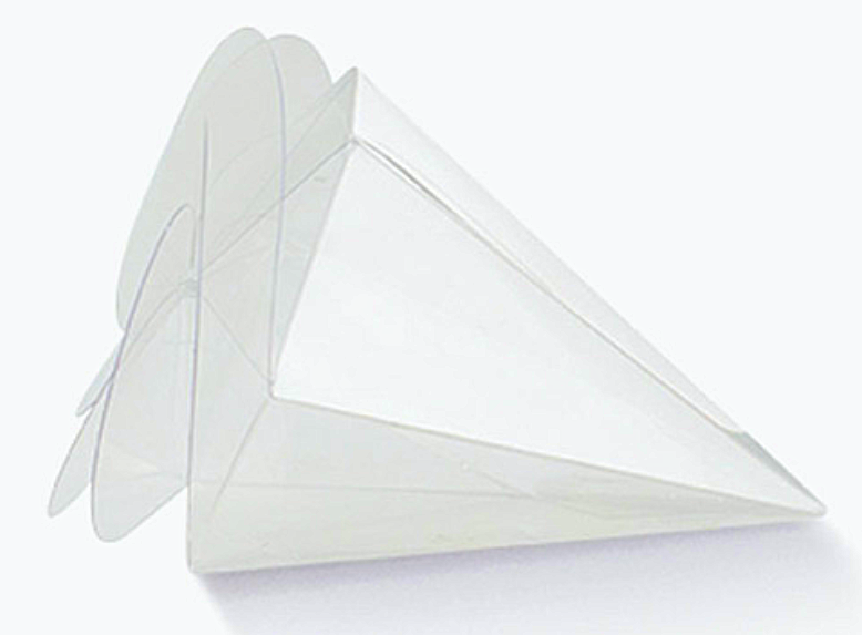 Portaconfetti Trasparente cono a Spirale mm.80